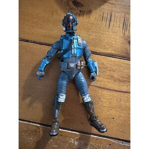 Vintage Action Figure Blue Armored Suit With Helmet & Accessories